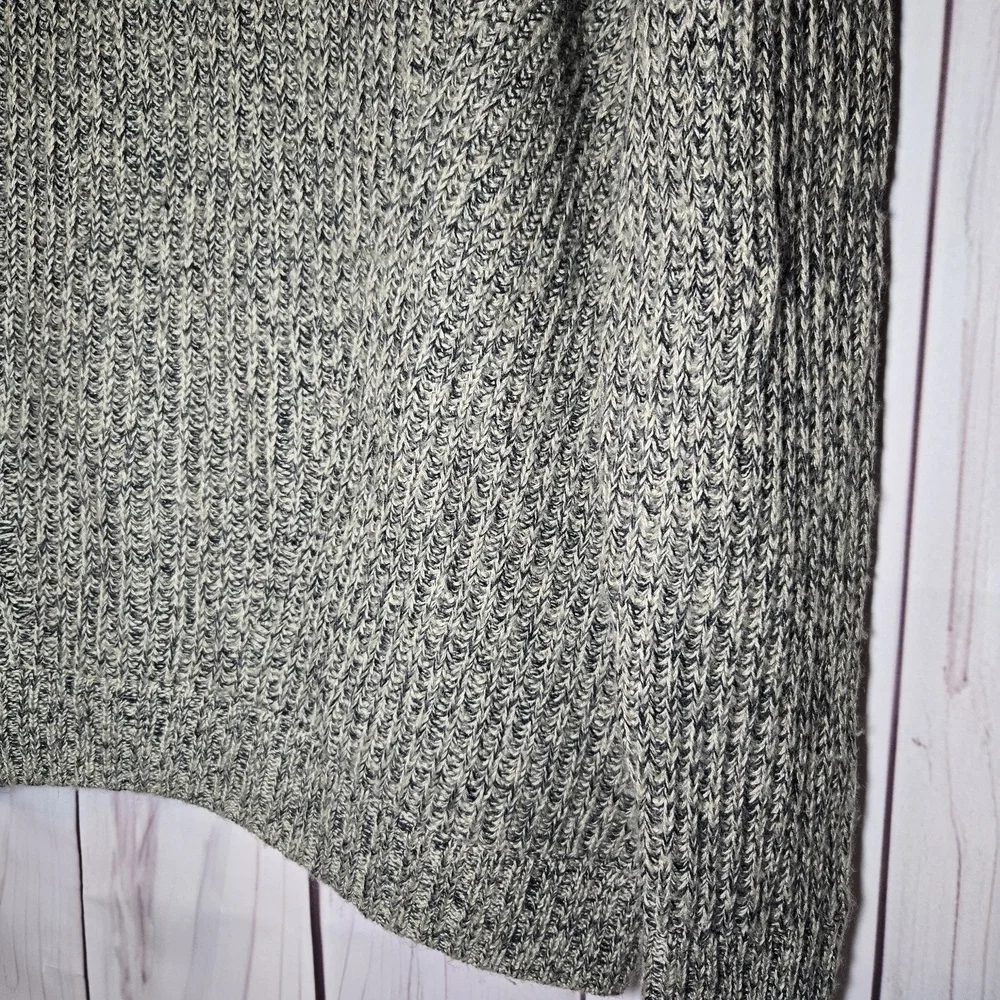 Christopher & Banks Black And Tan Zip-Up Tunic Sweater Womens XL